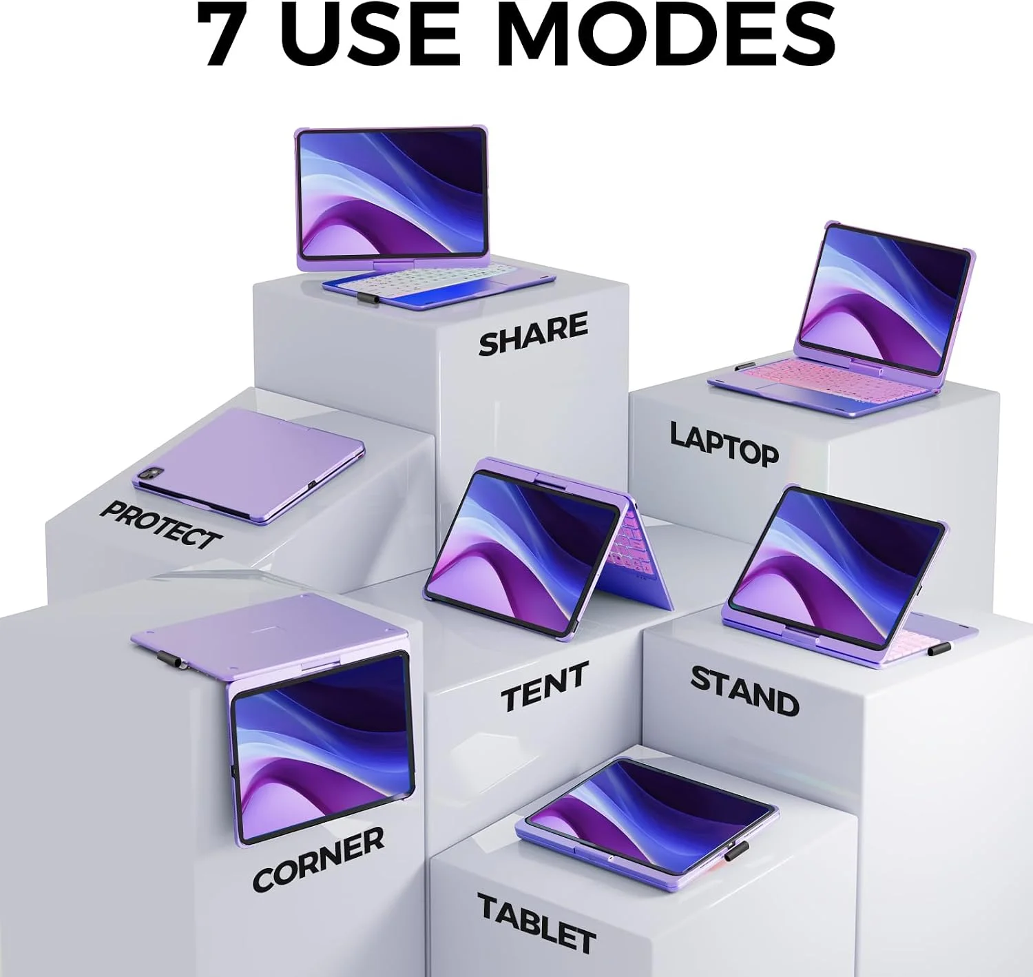Funda con Teclado NOKBABO para iPad 10/11 (A16) y Air 11" (M4/M3/M2) - Morado Metálico