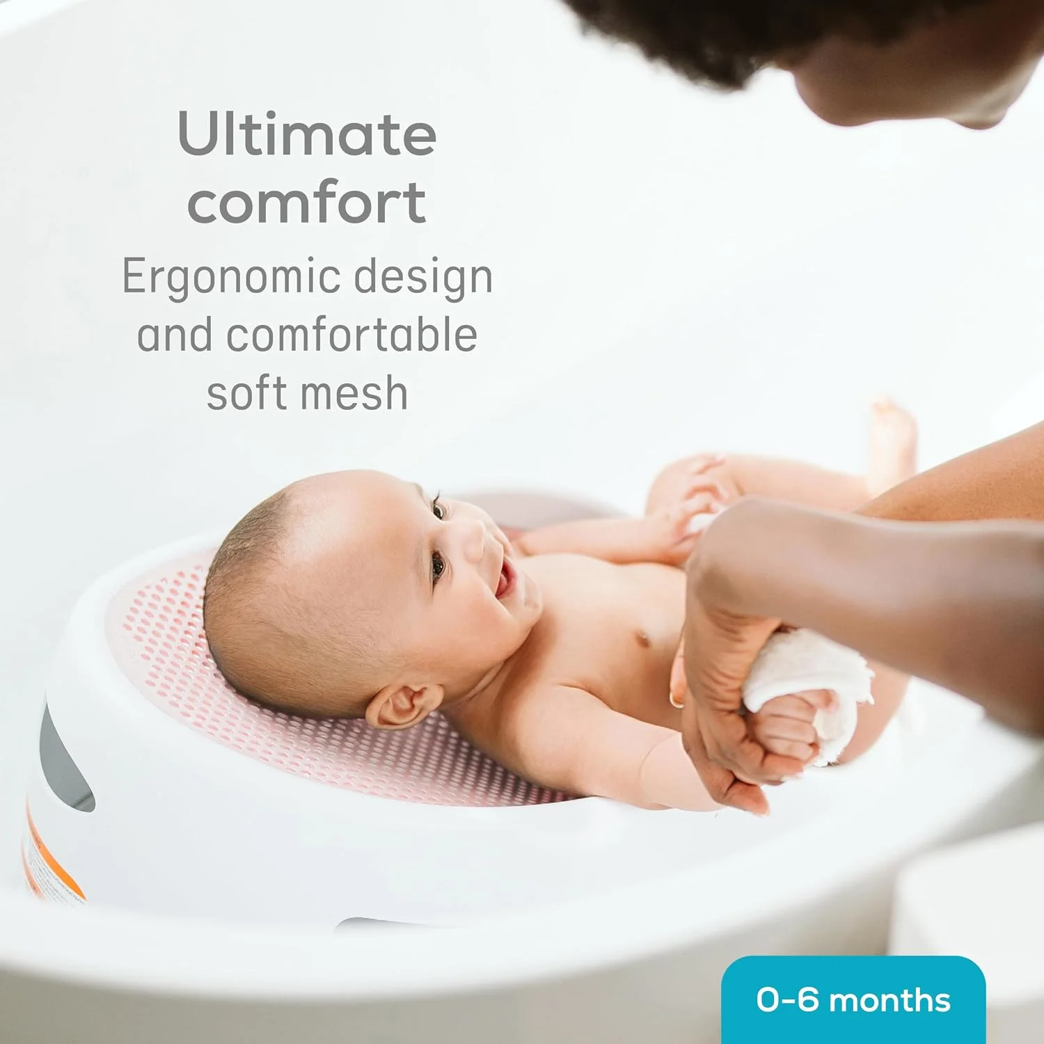Angelcare Soft-Touch Asiento de Baño y Enjuagador para Bebé Rosado
