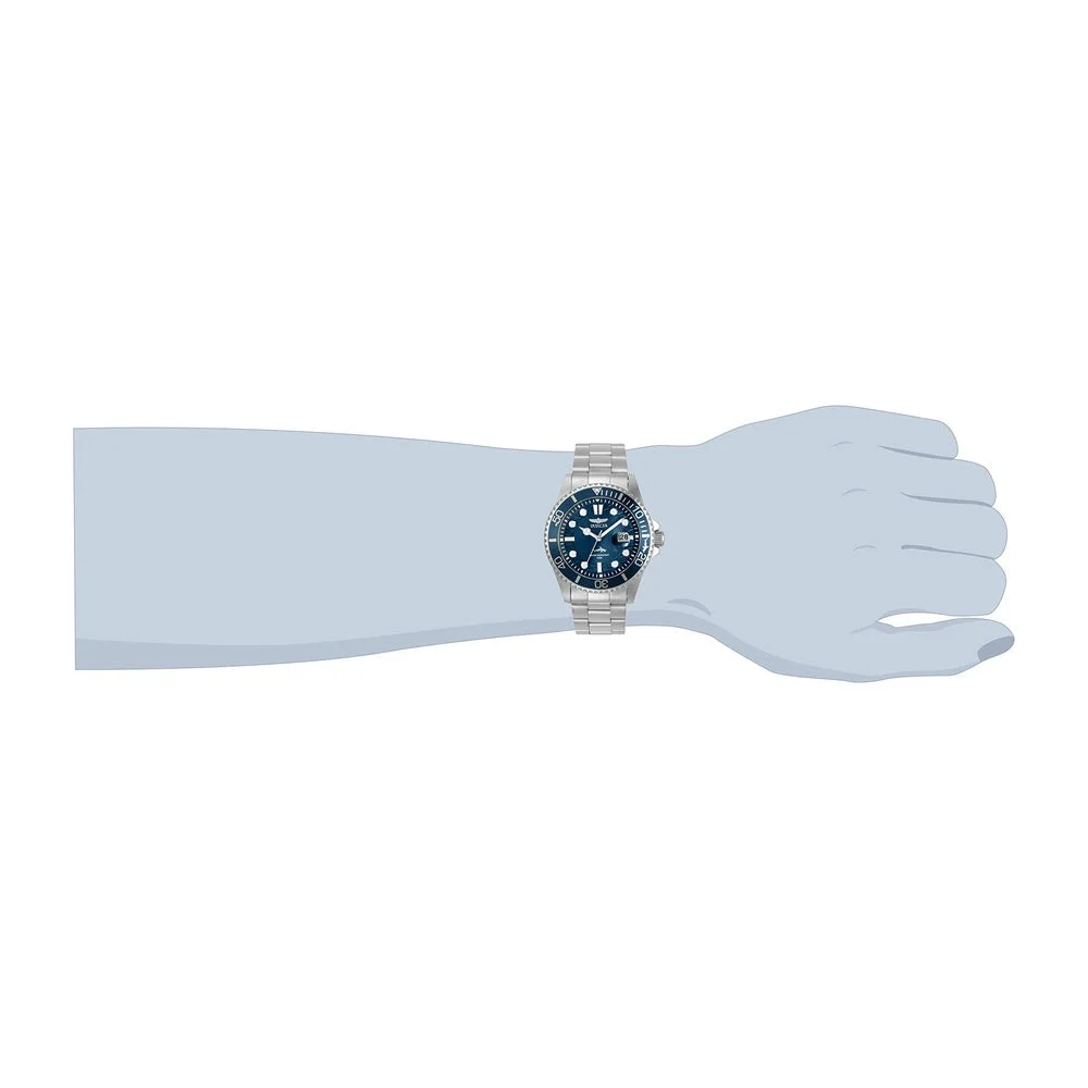 Invicta Reloj de cuarzo Pro Diver para hombre, plateado, de acero inoxidable, sumergible hasta 100 metros