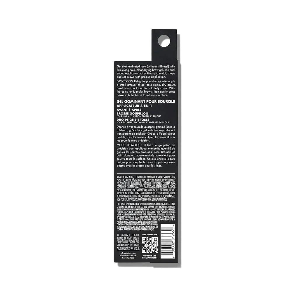 e.l.f. Gel Laminador de Cejas, Fijación Fuerte, Secado Transparente y Resistente al Agua, Crea Cejas Laminadas, Peina y Esculpe Cejas, Vegano y Cruelty-Free