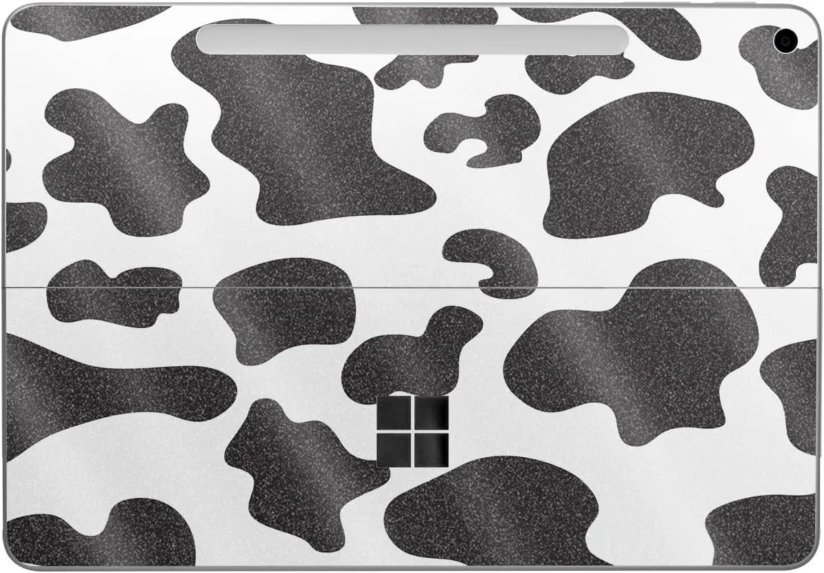 Glossy Glitter Tablet Skin Compatible with Microsoft Surface Pro 12" (2025) - Cow Print - Premium 3M Vinyl Protective Wrap Decal Cover - Easy to Apply | Crafted in The USA by MightySkins