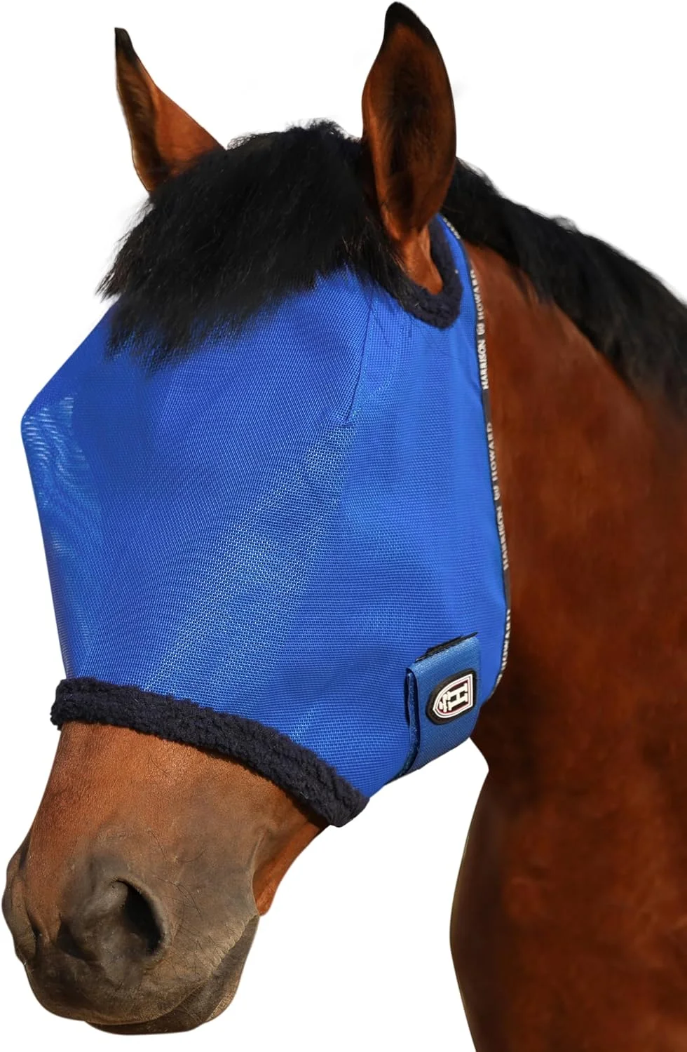 Cabestro para caballo Harrison Howard malla protección UV borde fleece talla XL azul