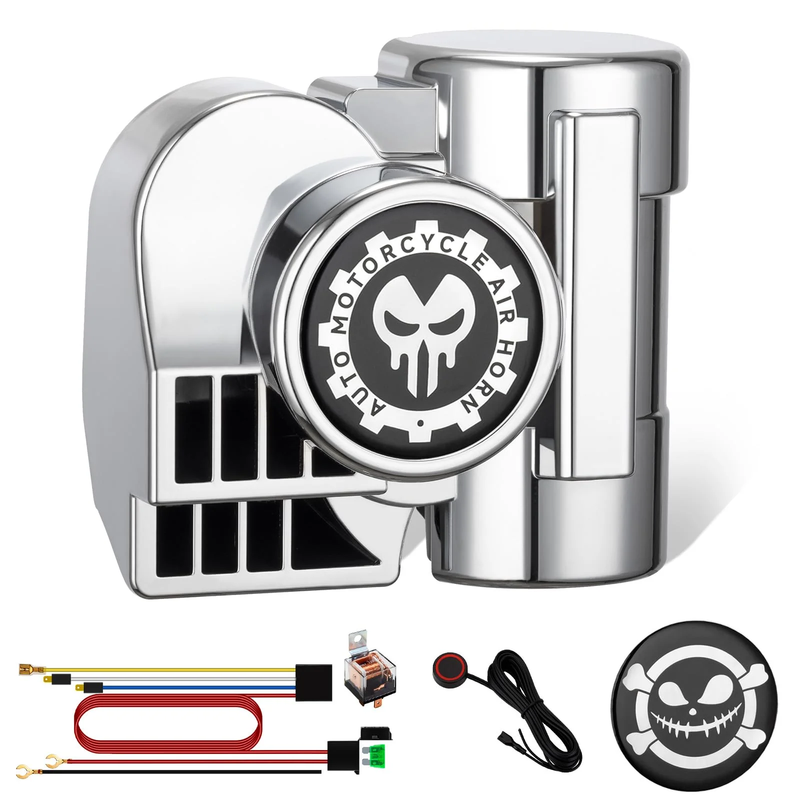 BANHAO Train Horn for Motorcycle 12V, Loud Air Horn Kit for Car Truck