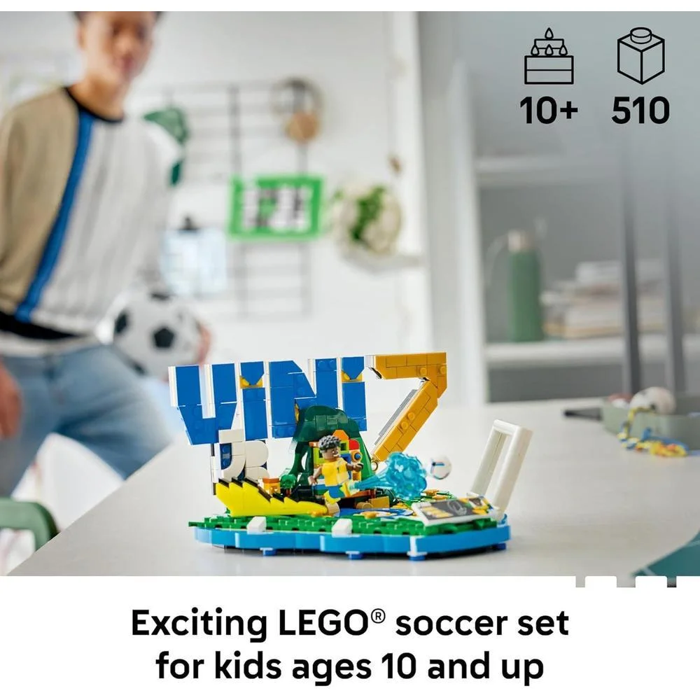 LEGO Editions Vini Jr. - Juego de construcción, regalo coleccionable de fútbol, decoración para niños y niñas