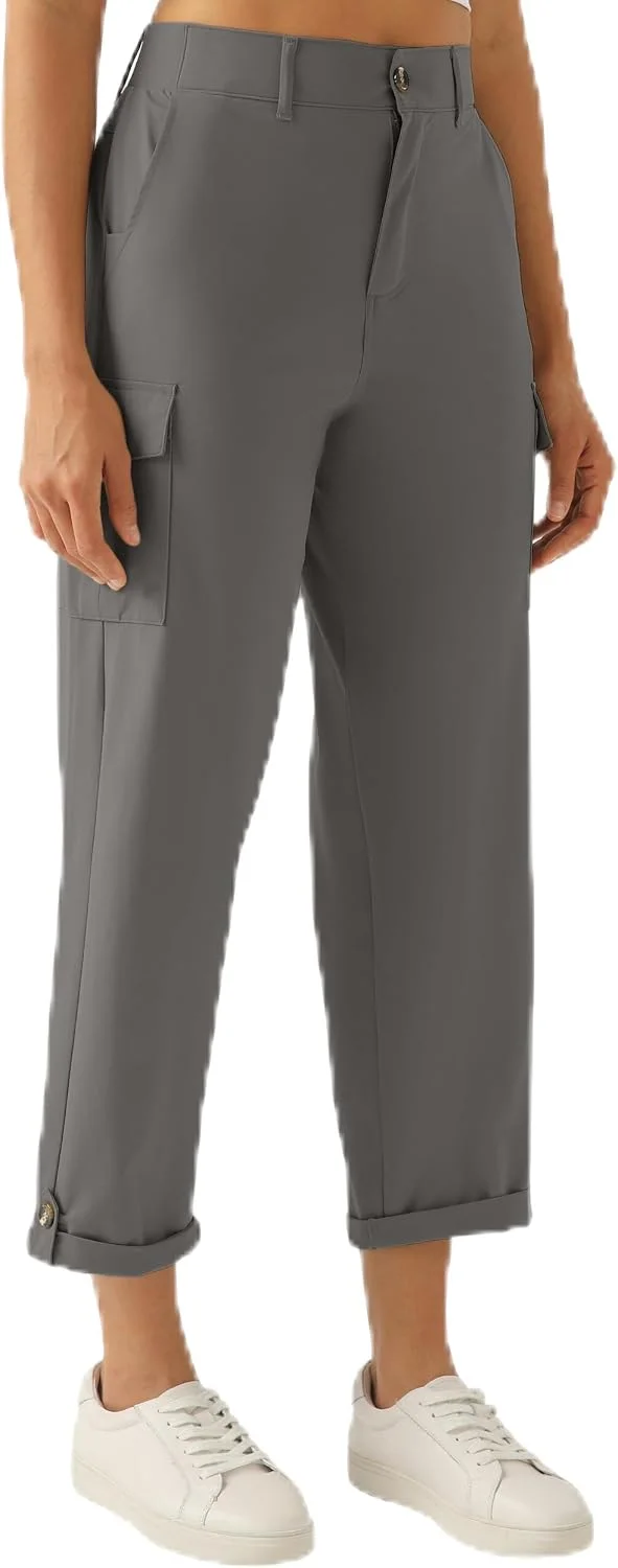 Pantalón capri cargo ligero para senderismo mujer con bolsillos