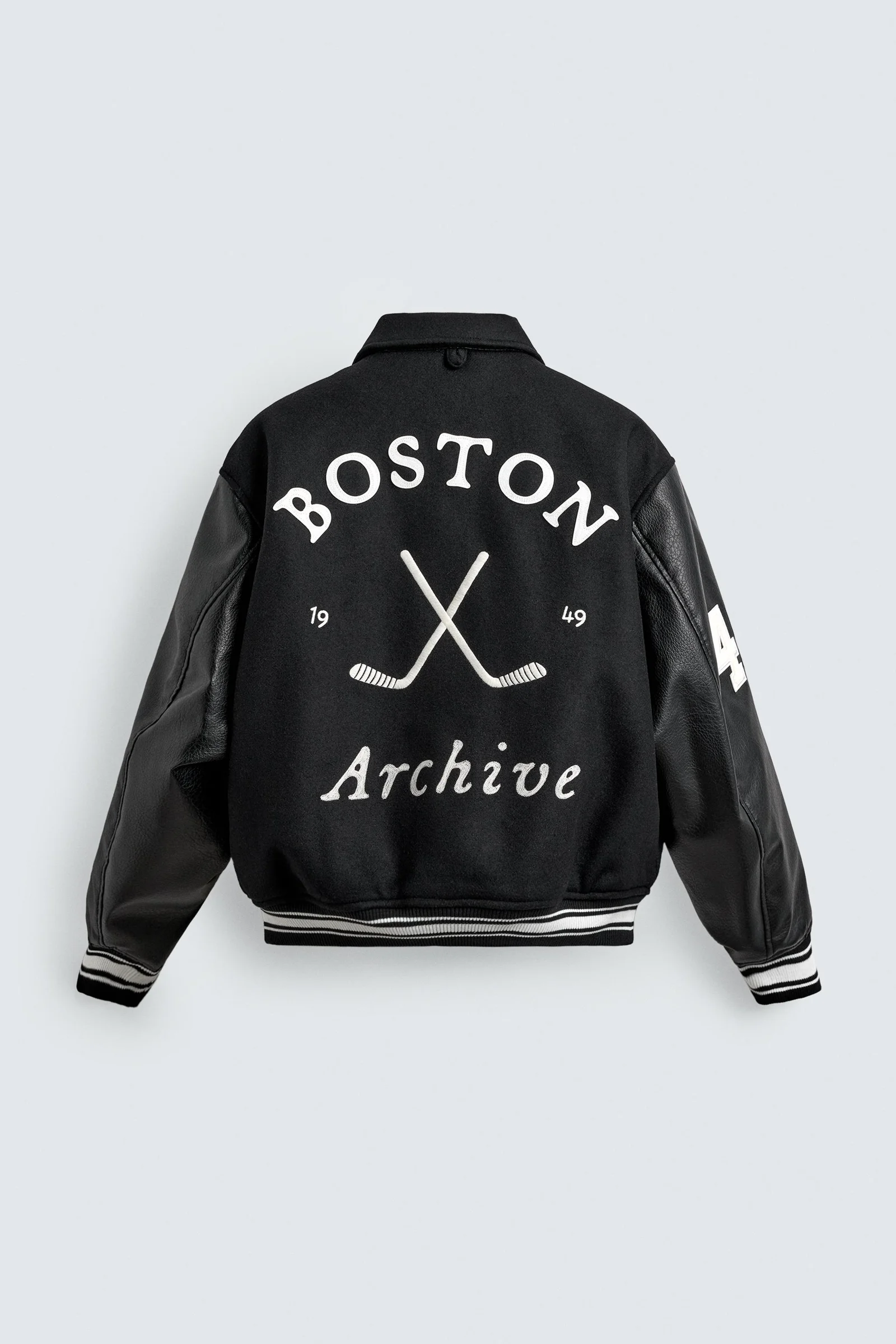 Cazadora Bomber Combinado Bordados Zara