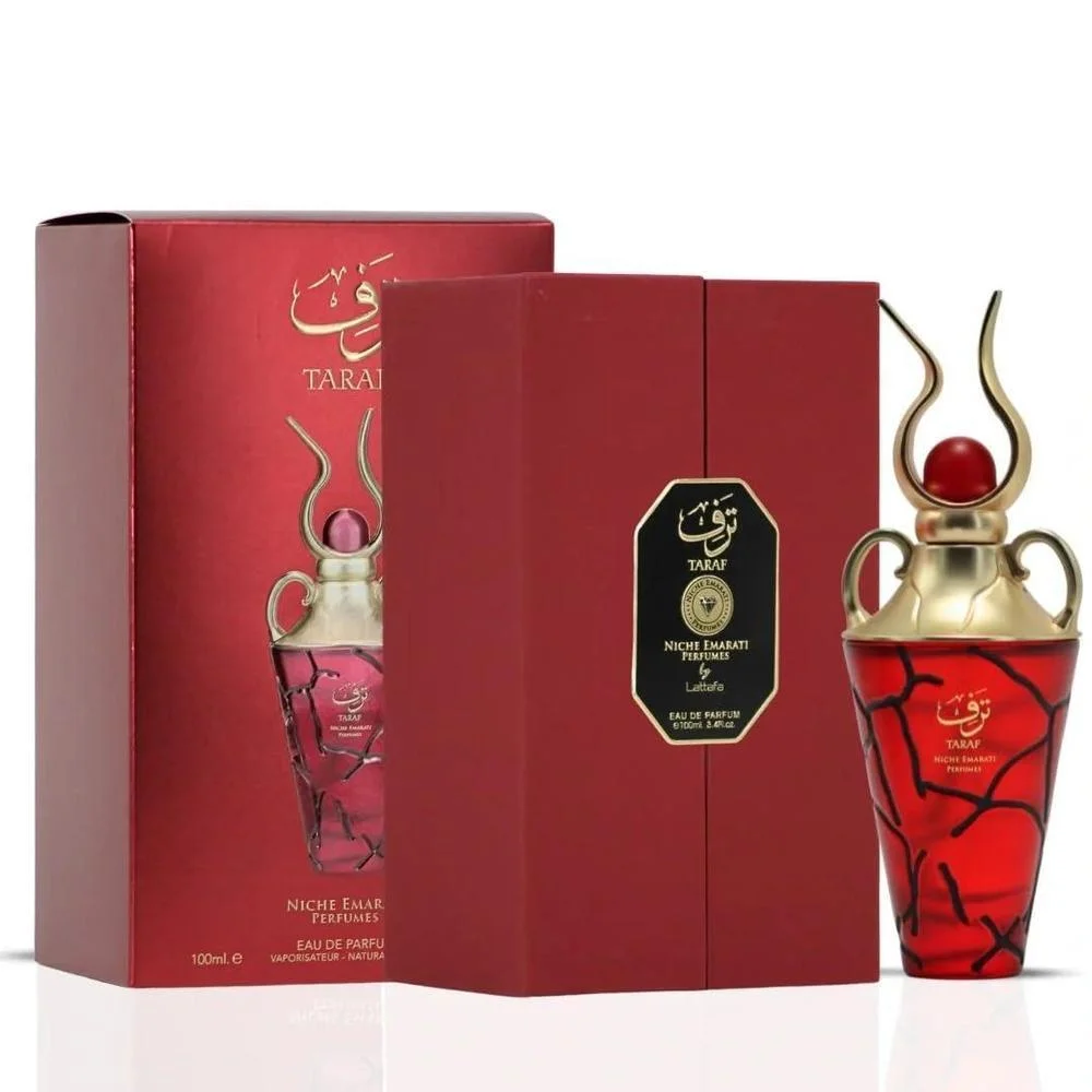 Taraf Eau de Parfum Unisex con una fragancia oriental y amaderada de larga duración, perfecto para todo el día y noche