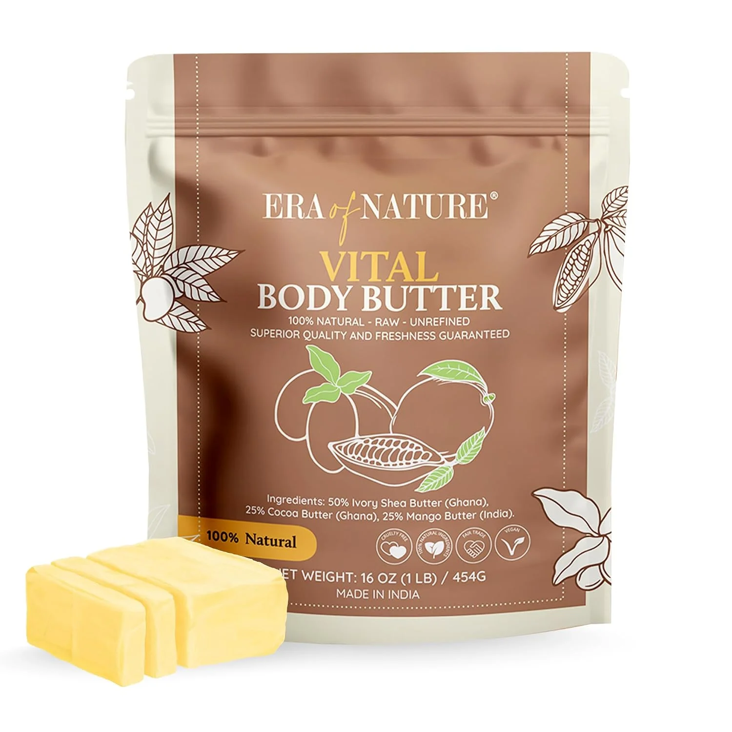 Manteca Corporal Era of Nature Shea, Mango y Cacao Orgánico 32oz
