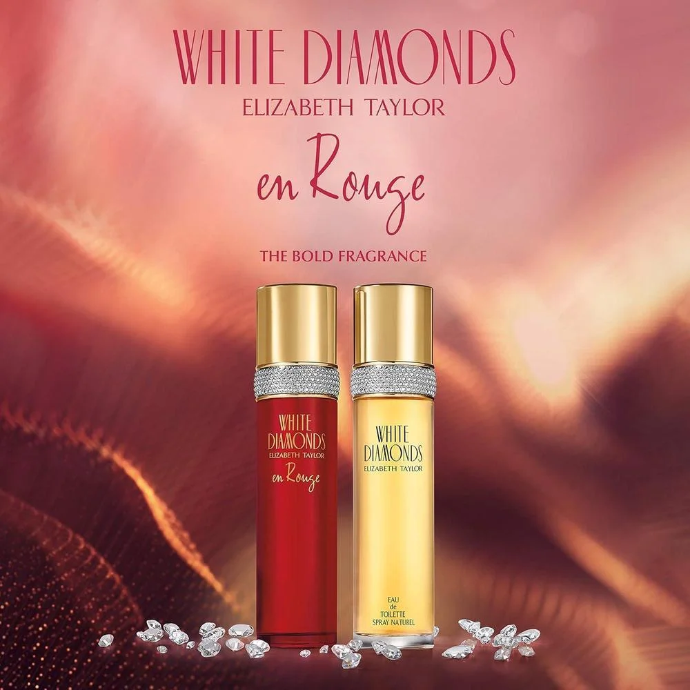 Elizabeth Taylor Perfume para mujer, White Diamonds En Rouge, Eau De Toilette EDT Spray