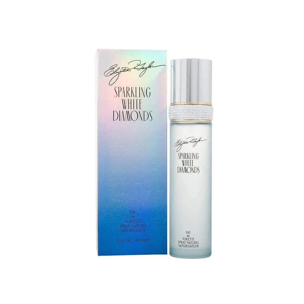 Perfume Para Mujer Elizabeth Taylor, Diamantes Blancos Chispeantes, Eau De Toilette, Frutado, 3.3 Fl Oz