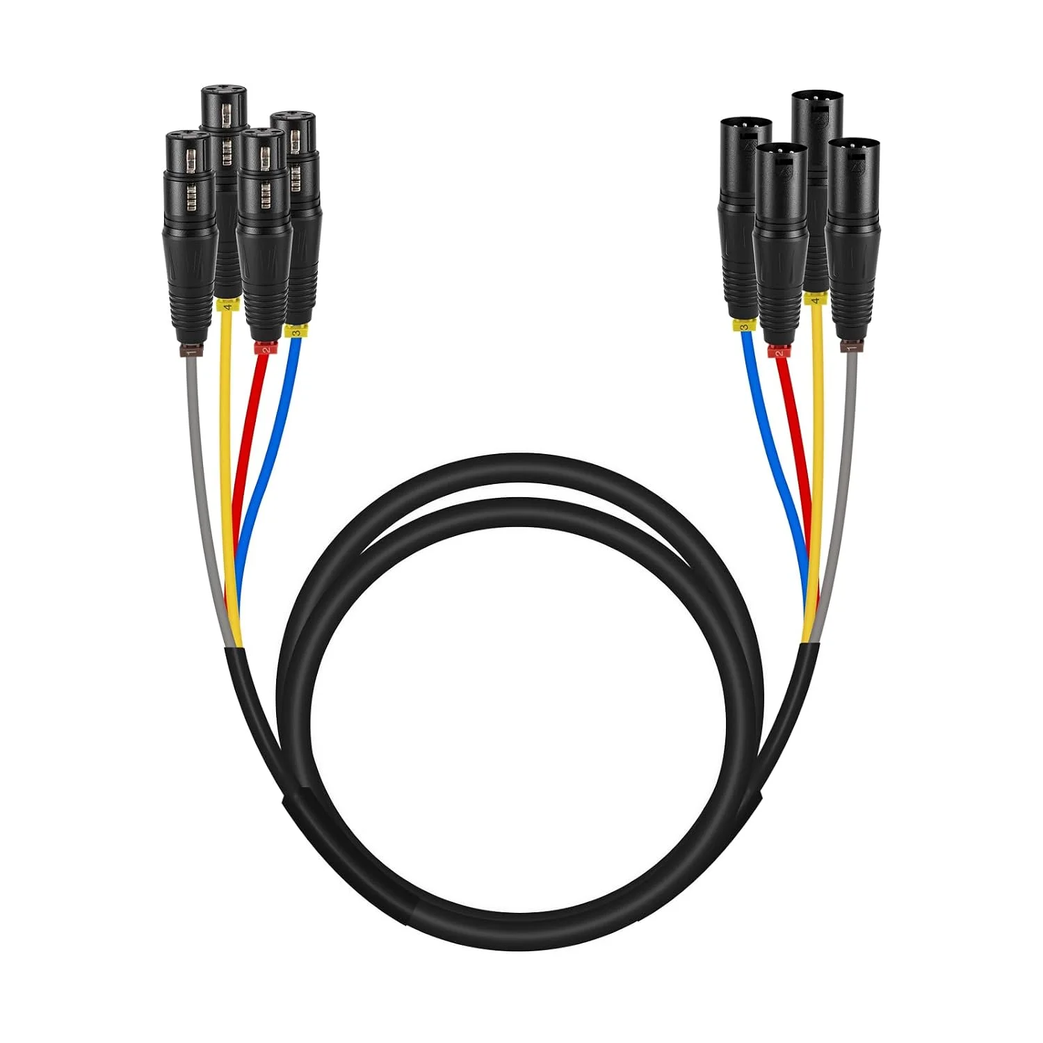 Cable XLR Phenyx Pro 4 canales 6 pies PCBL-4IN1-6