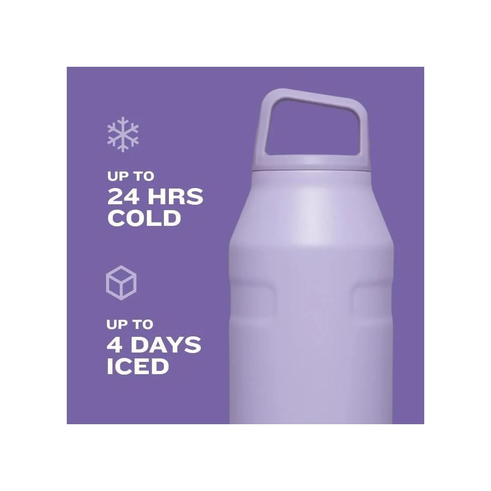 Botella Stanley IceFlow con tapa giratoria, ligera y a prueba de fugas, ideal para deportes, viajes o acampadas. Acero inoxidable reciclado