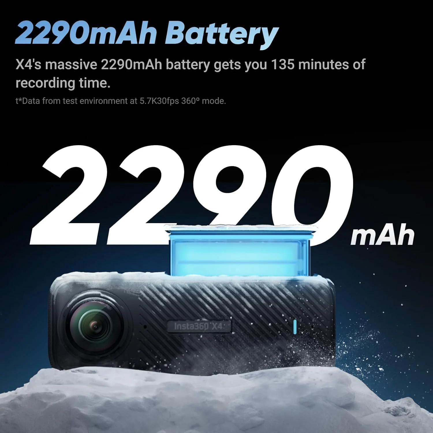 Insta360 X4 Standard Bundle — Cámara de acción 360 8K resistente al agua