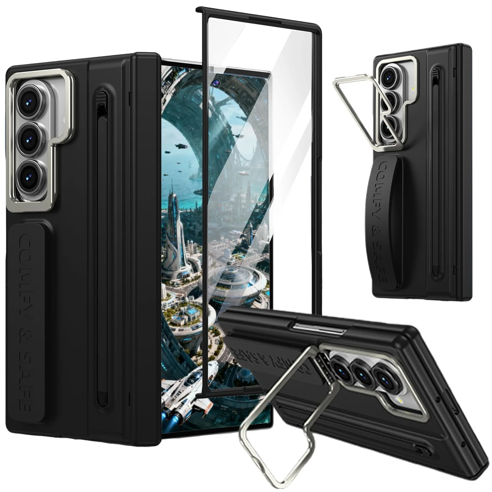 Funda para Samsung Galaxy Z Fold 8 Ultra con protector de pantalla integrado y soporte magnético