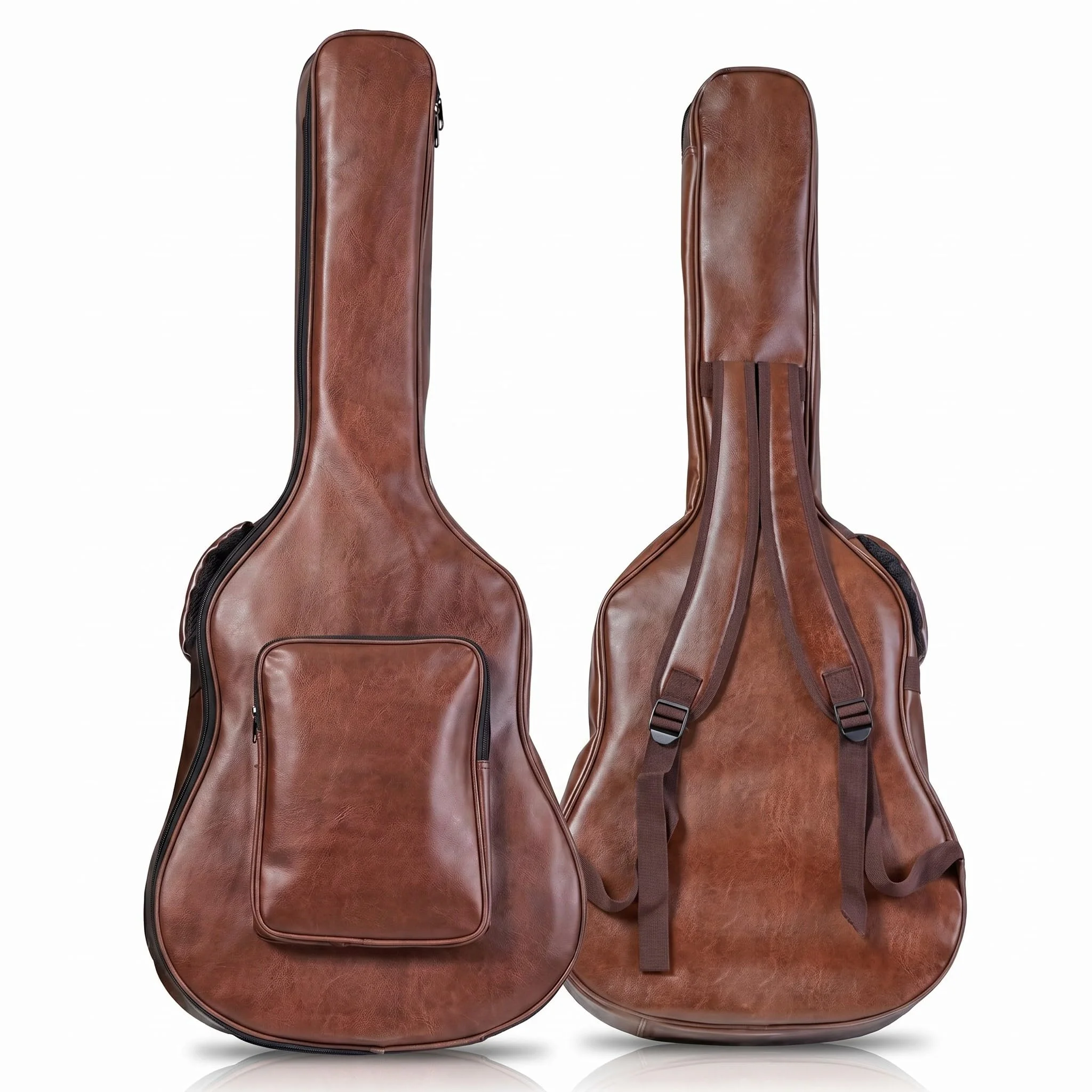 CALLPIONEER 41 Inch Acoustic Guitar Bag,Water-Resistant Lightweight Acoustic Guitar Case 0.4 In Extra Thick Sponge Padded for Acoustic Classical Guitar Large Front Pocket & Ergonomic Straps