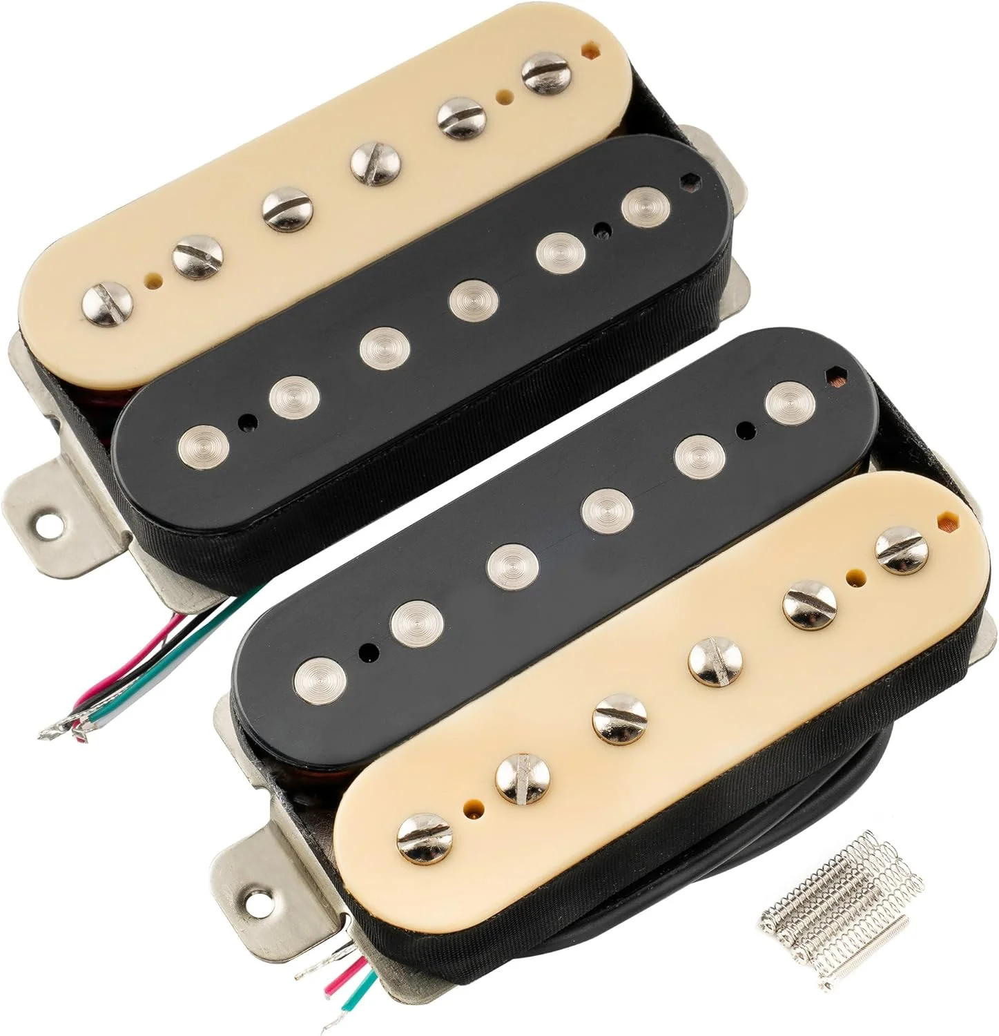 Juego de pastillas Musiclily Pro LP-OMHA Alnico 5 Humbucker cuello y puente zebra