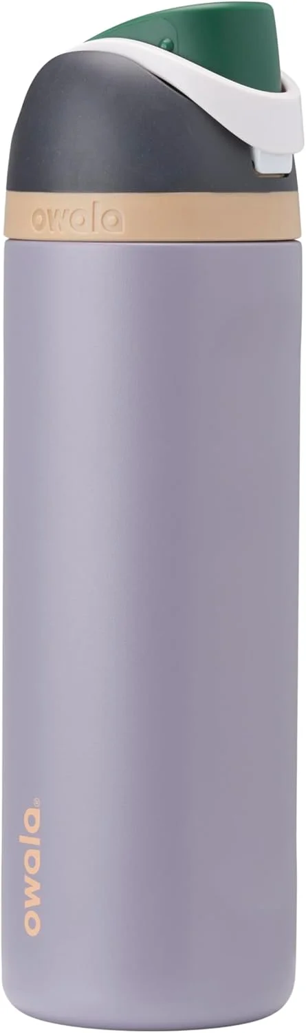 Botella de agua Owala FreeSip acero inoxidable 24 oz gris