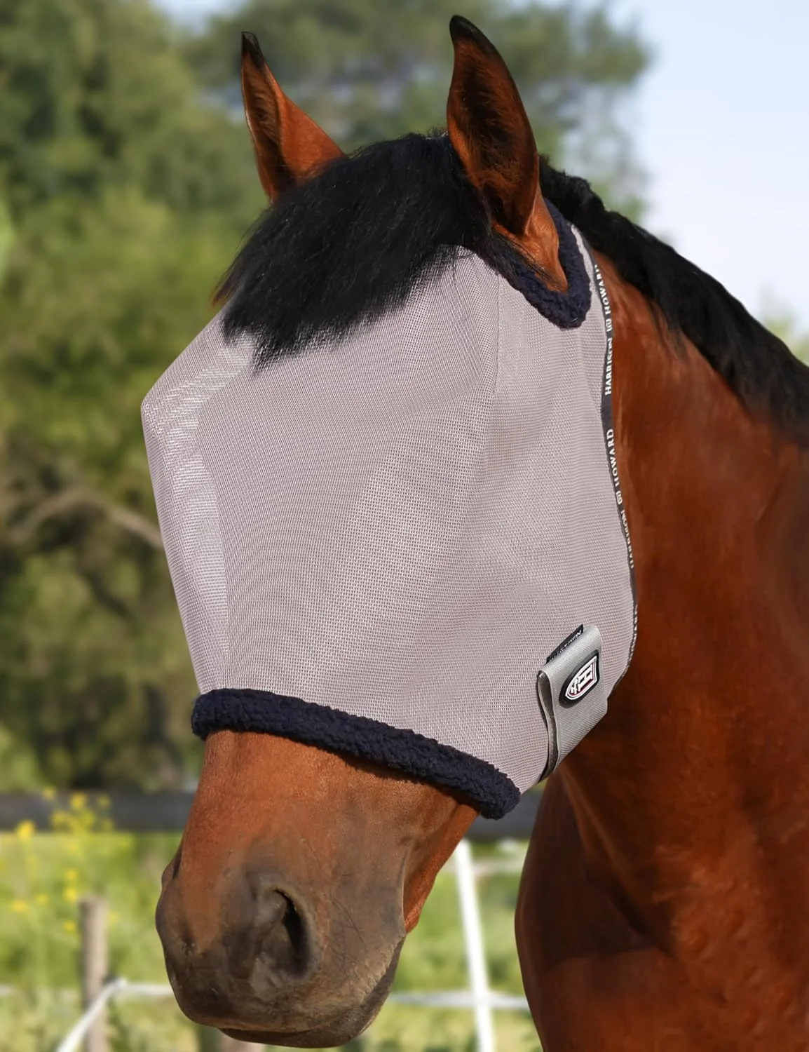 Cabestro para caballo Harrison Howard malla protección UV gris M
