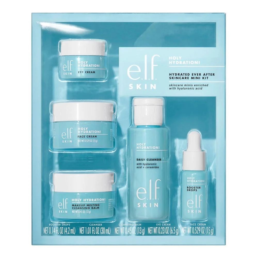 Hydrated Ever After Mini Kit de Cuidado de la Piel: Limpiador, Removedor de Maquillaje, Hidratante y Crema para Ojos
