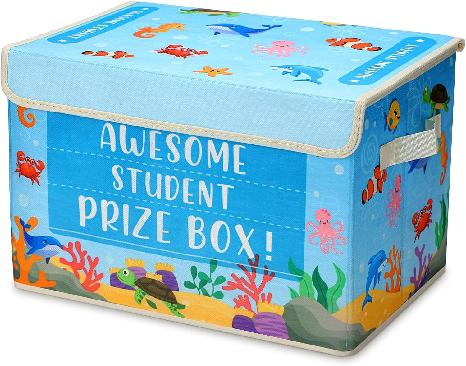 Baúl organizador Ocean Weysat con tapa para premios escolares