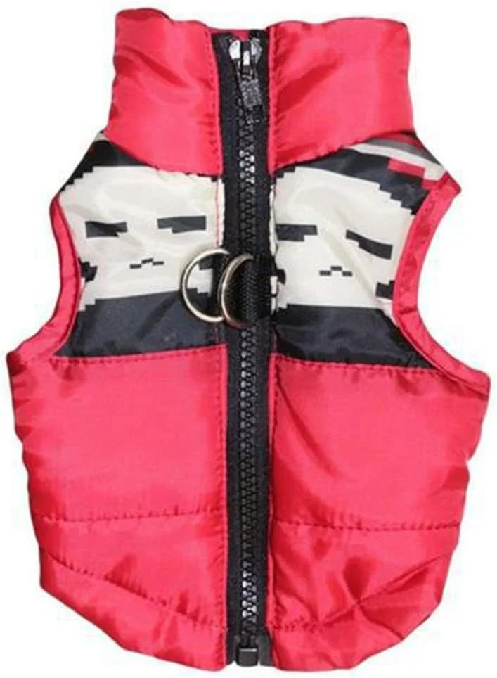 Chaleco de invierno para perros Marupet waterproof windproof rojo blanco talla XXS