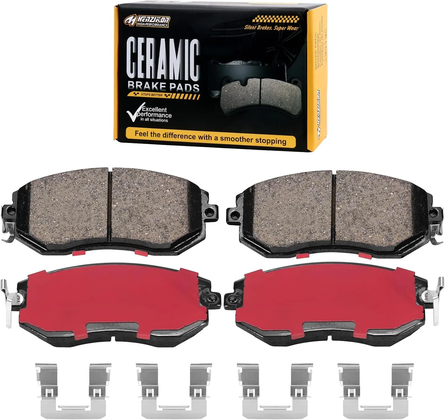 HECHENQICHE D1539 Front Ceramic Brake Pads Kit Fit For Scion FR-S 2013-2016, For Subaru BRZ 2013-2024, For Crosstrek 2016-2017, For Forester 2011-2018, For Toyota 86 2017-2020, For GR86 22-25