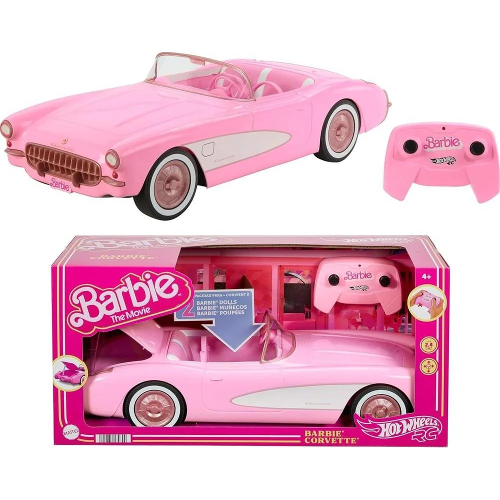 Auto de Juguete Hot Wheels Barbie RC Corvette 1956 con Control Remoto
