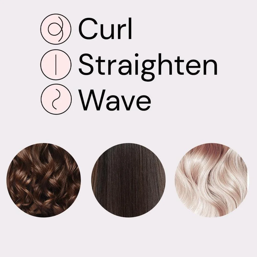 L'ANGE HAIR Le Duo Grande 360° Airflow Styler, plancha y rizador de titanio con ventilación de aire frío para estilo seguro