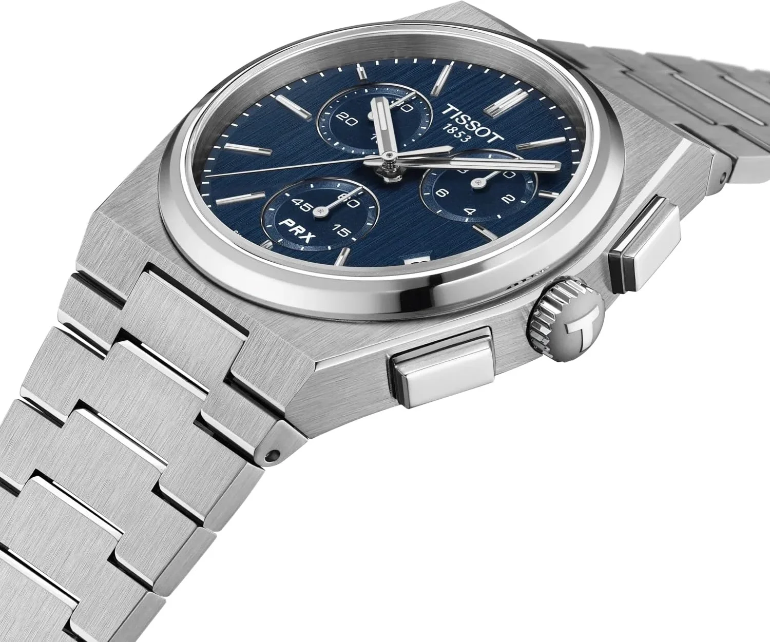 Tissot PRX Cronógrafo Suizo de Cuarzo 41 mm Esfera Azul para Hombre