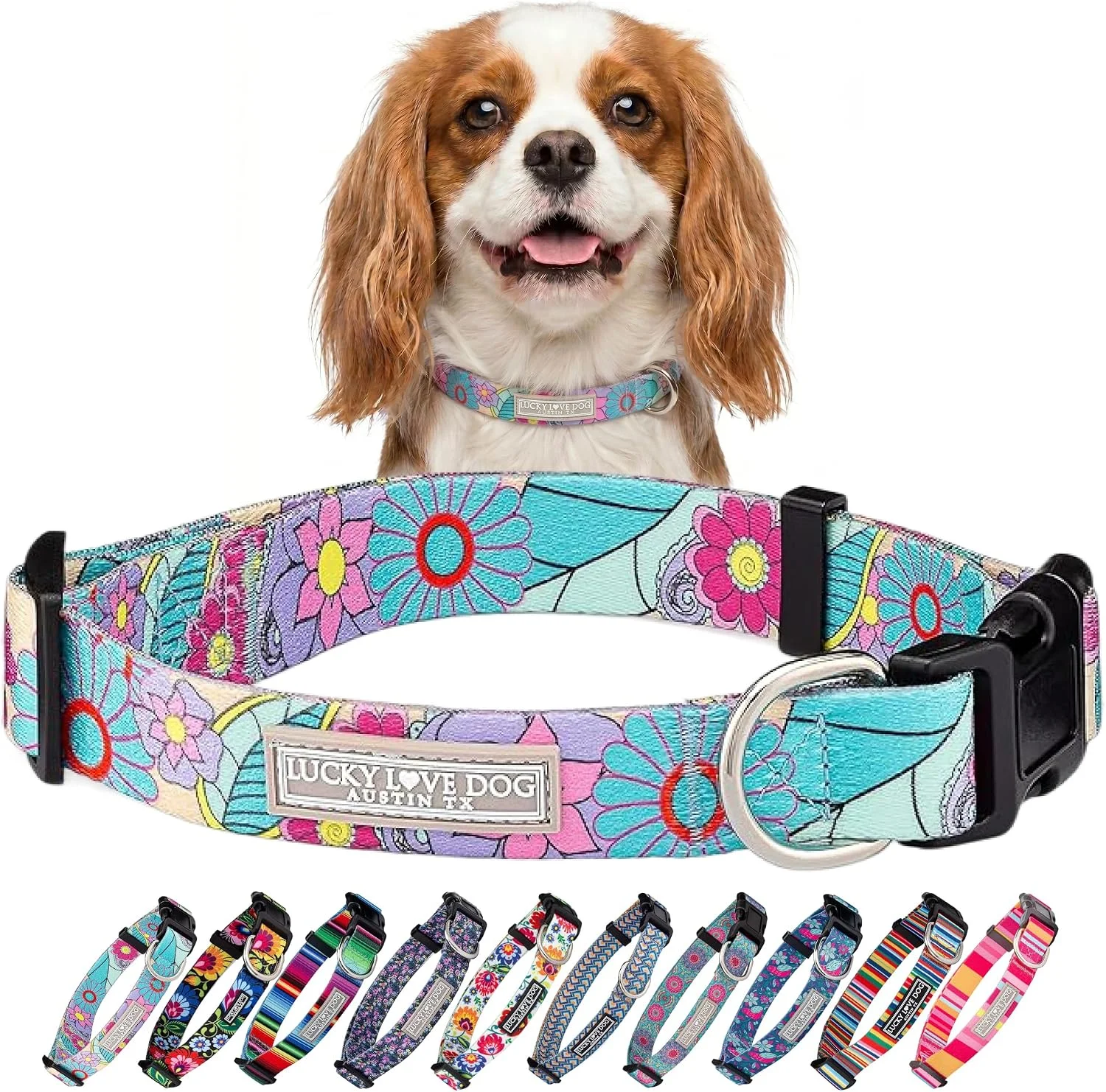 Collar ajustable Lucky Love Dog Caroline para perros pequeños