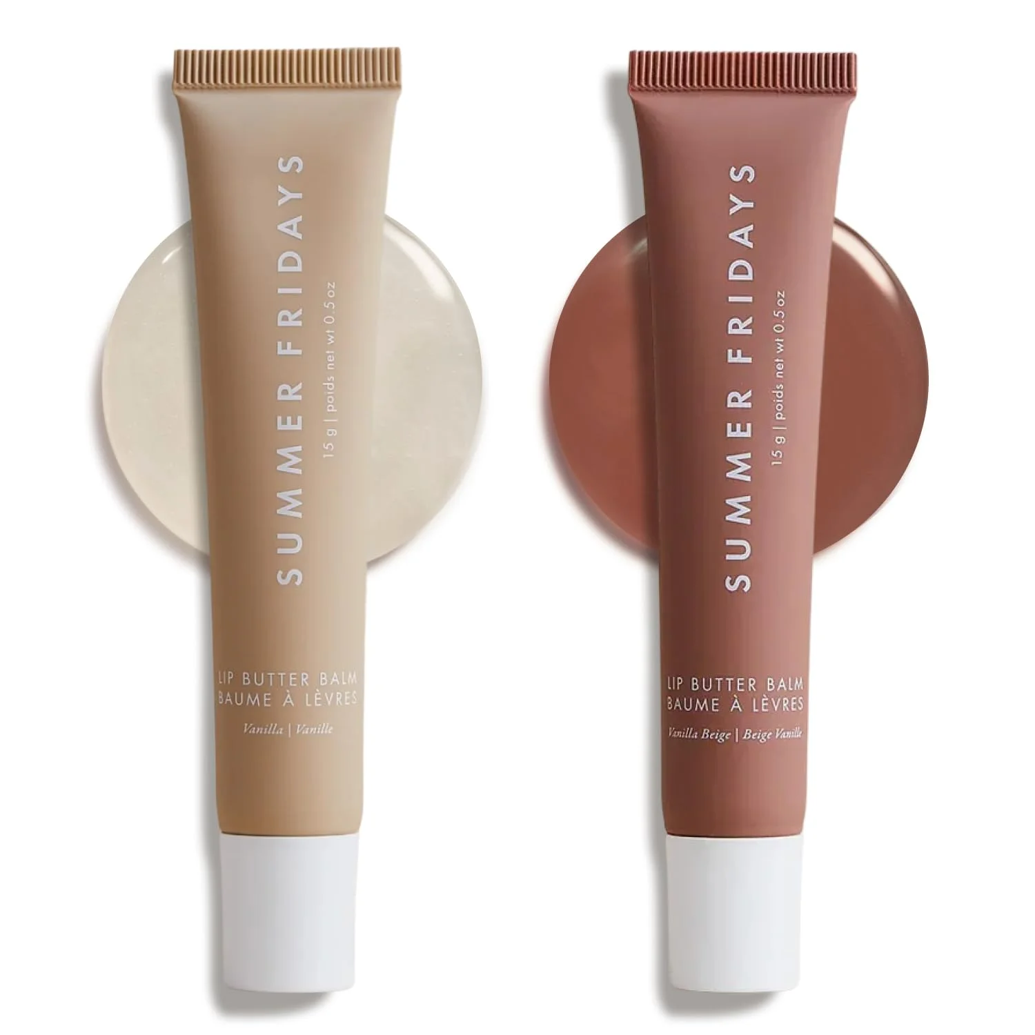 Set de Bálsamos Labiales Tintados Summer Fridays Lip Butter Balm - Vainilla y Vainilla Beige