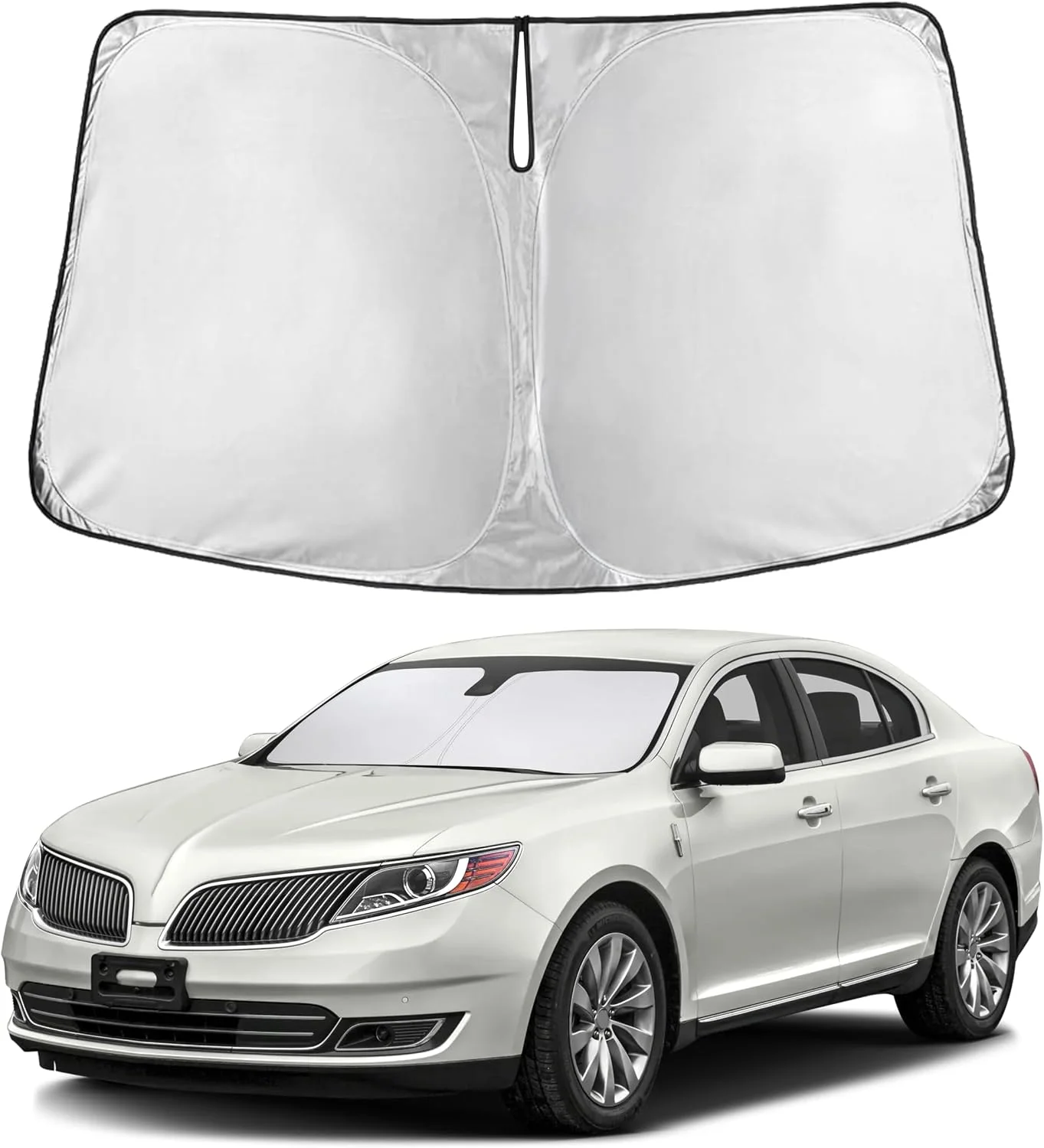 Parasol para parabrisas EcoNour compatible con Lincoln MKS 2009-2016