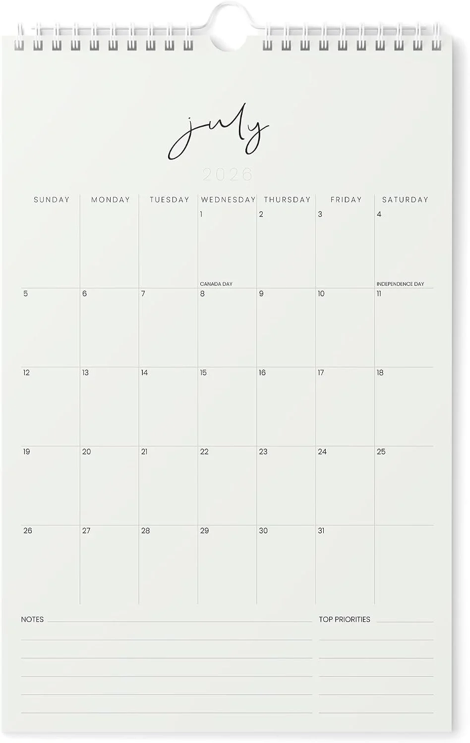 Karto Wall Calendar 2026-2027 11x17 in - Cursive Beige