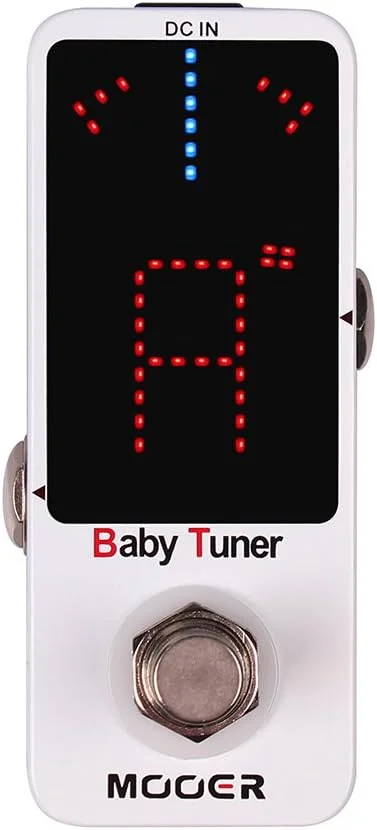 MOOER Tuner Pedal, Baby Tuner Guitar Pedal Mute Function Micro Tuner Tuning Pedal for Electric Instruments Electro-Acoustic Instruments