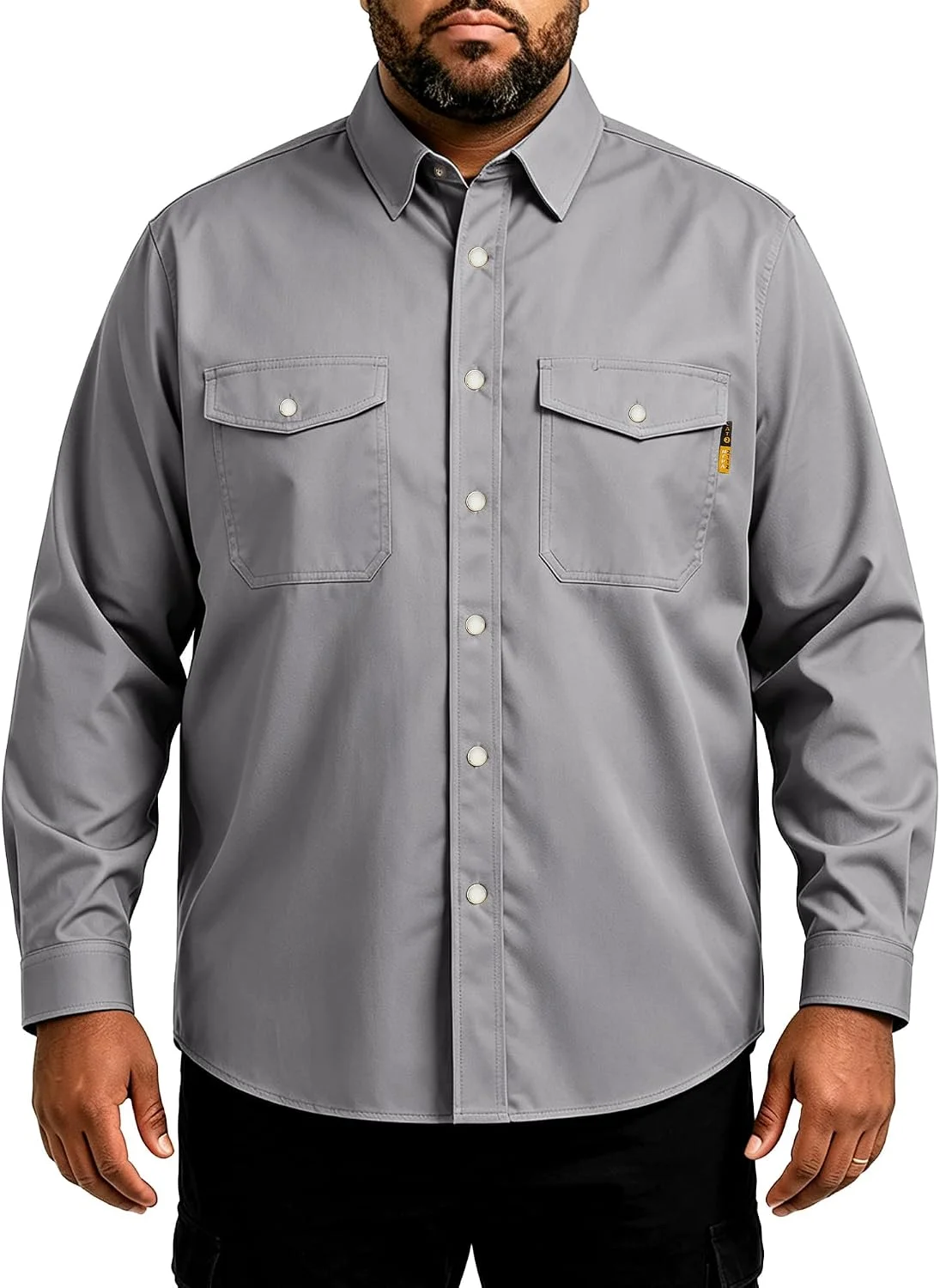 Camisa de trabajo resistente al fuego Workweya cuadros 6.5oz