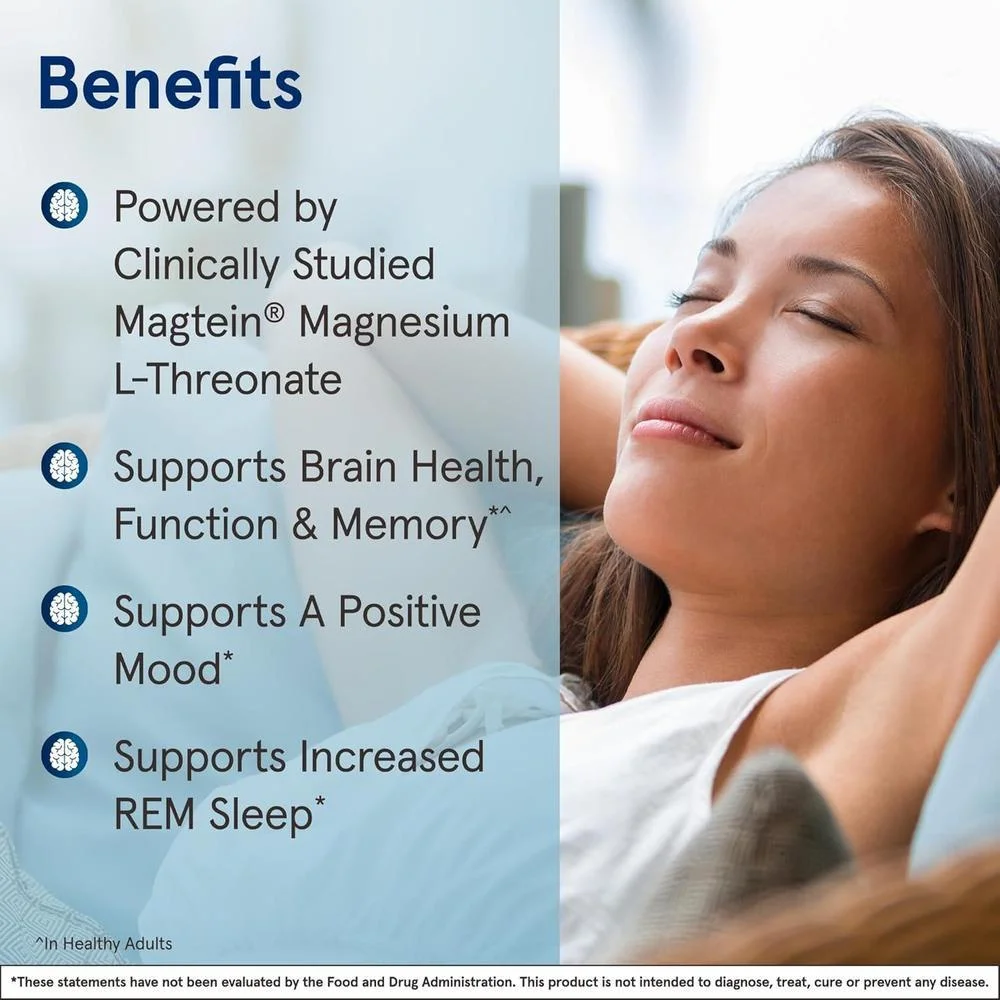 Jarrow Formulas L-treonato de magnesio suplemento para soporte cerebral, 90 cápsulas veganas MagMind Magtein