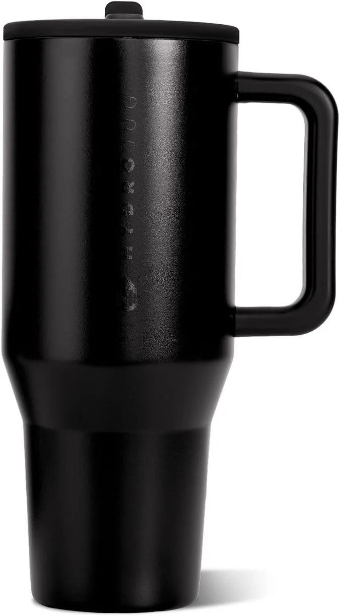 Vaso Tumbler HydroJug Traveler 32oz Negro con Asa y Popote