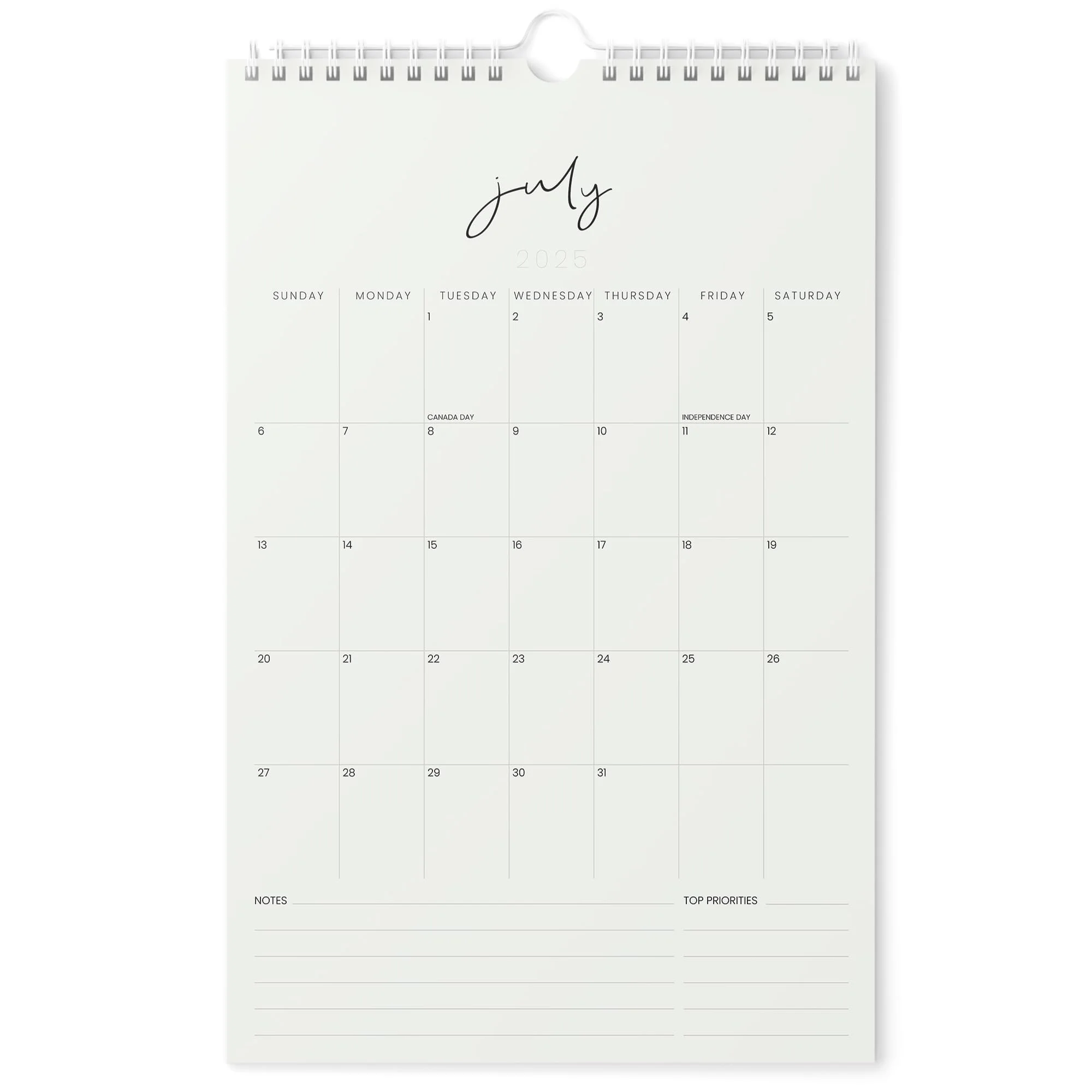 Karto Wall Calendar 2025-2026 - Vertical 11x17 inch July 2025 to December 2026 - Boost Your Productivity and Easy Planning with the Aesthetic Monthly Calendar - Cursive Beige