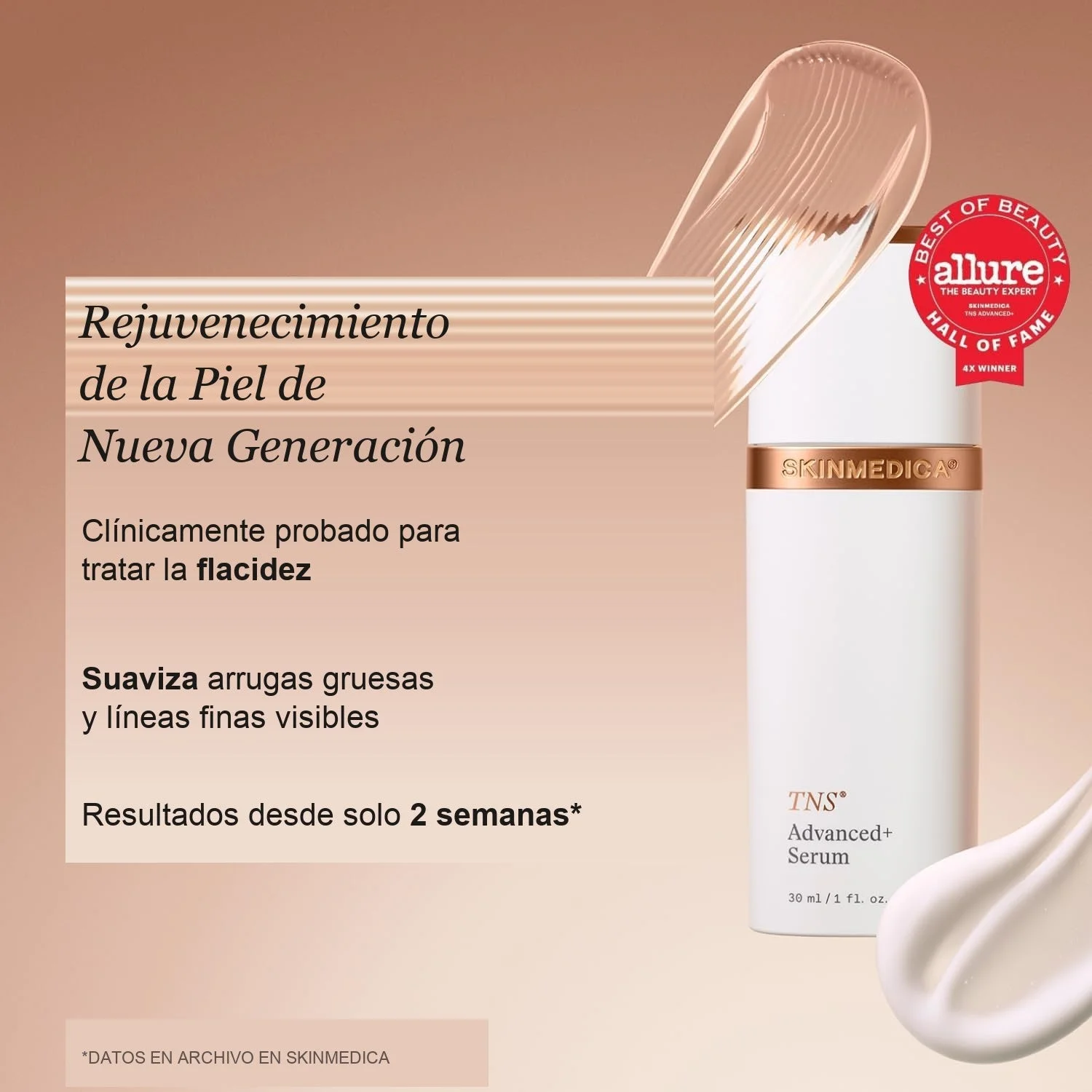 SkinMedica TNS Advanced+ - Suero Facial Multipéptido Antiedad (28.4 ml)