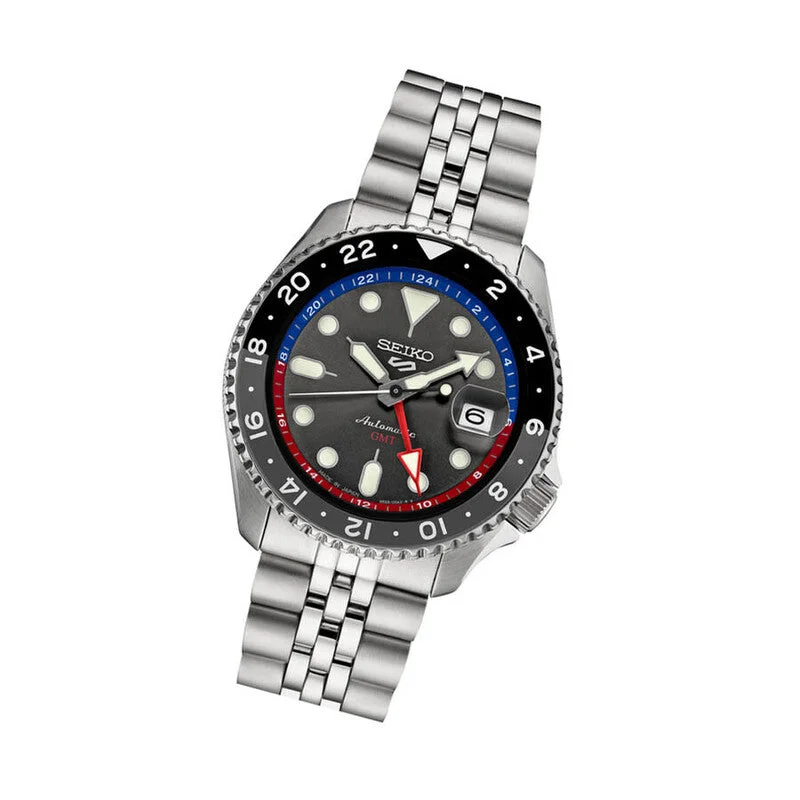 Reloj Seiko 5 Sports GMT Automático - Esfera Gris 42.5mm (SSK019)