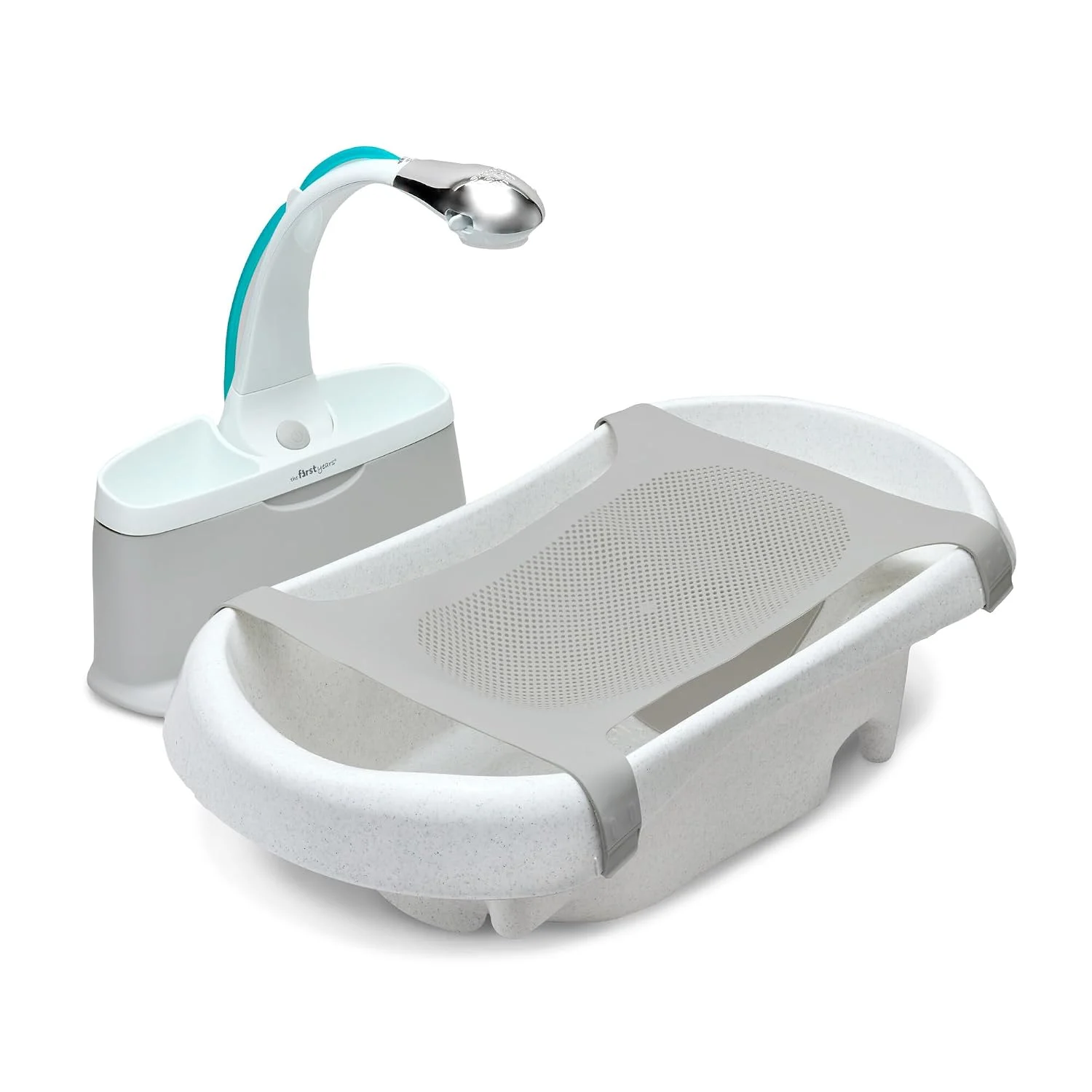 The First Years Rain Shower Spa Bañera 3 en 1 con Ducha y Hamaca para Bebé