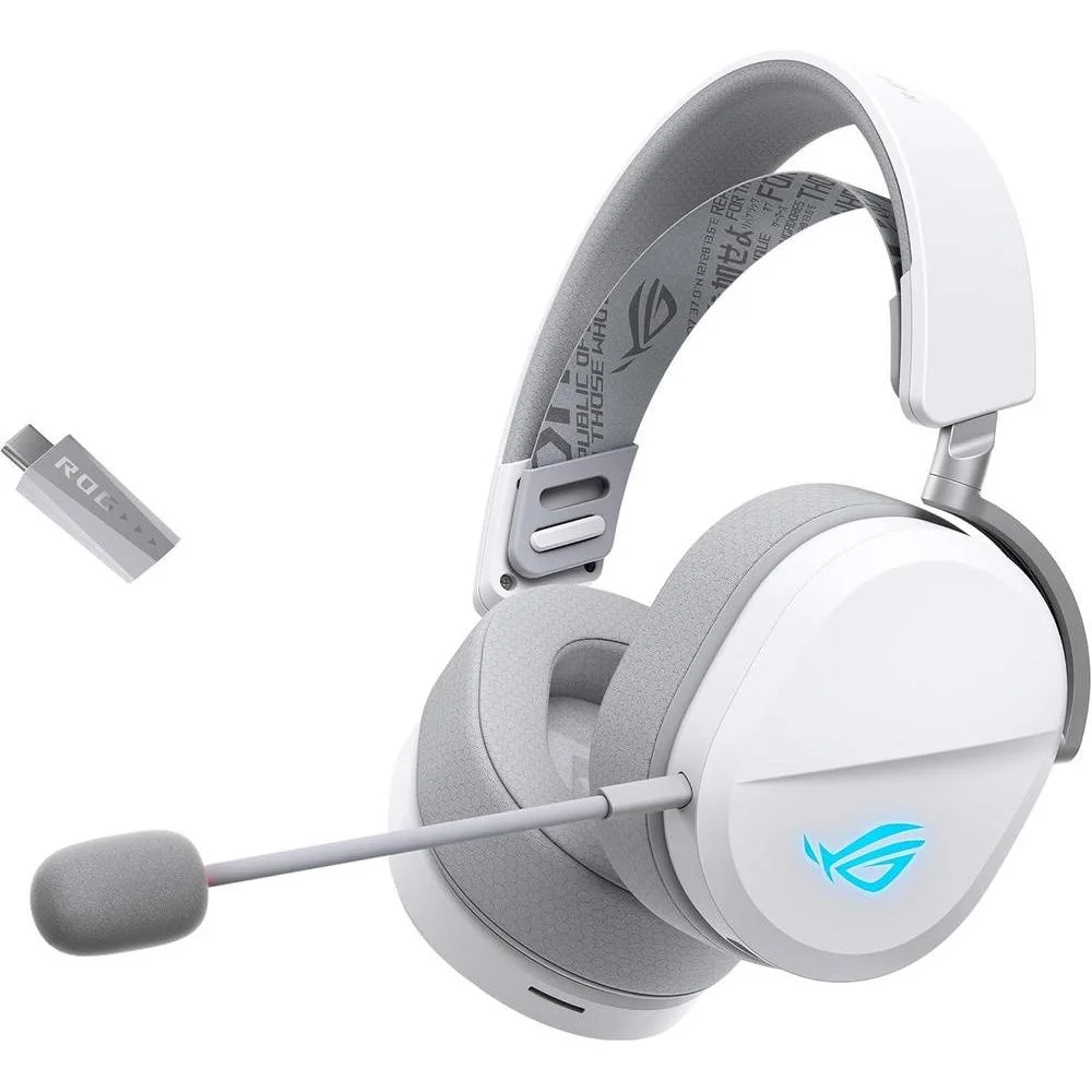 Audífono Gamer Asus ROG Pelta Wireless con Micrófono Desmontable Blanco