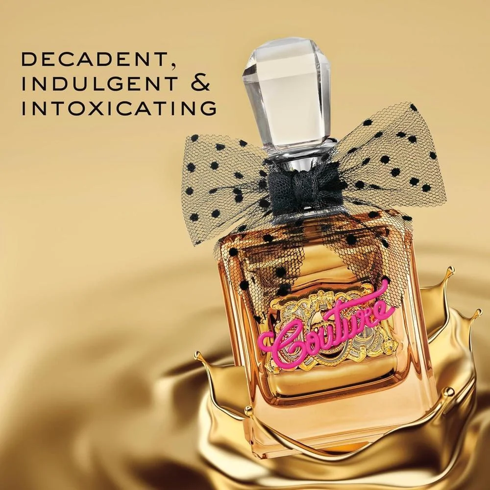 Juicy Couture Viva La Juicy Gold Eau De Parfum, Perfume para Mujer con Notas de Frutos Rojos Jugosos, Jazmín Sambac y Crema de Vainilla - Frutal y Dulce, EDP Spray