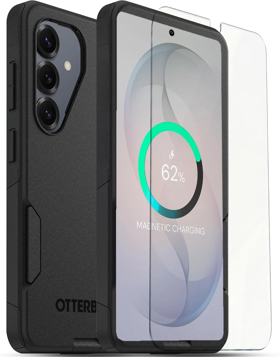Funda OtterBox Commuter Series para Samsung Galaxy S26 con protector de pantalla, Negro