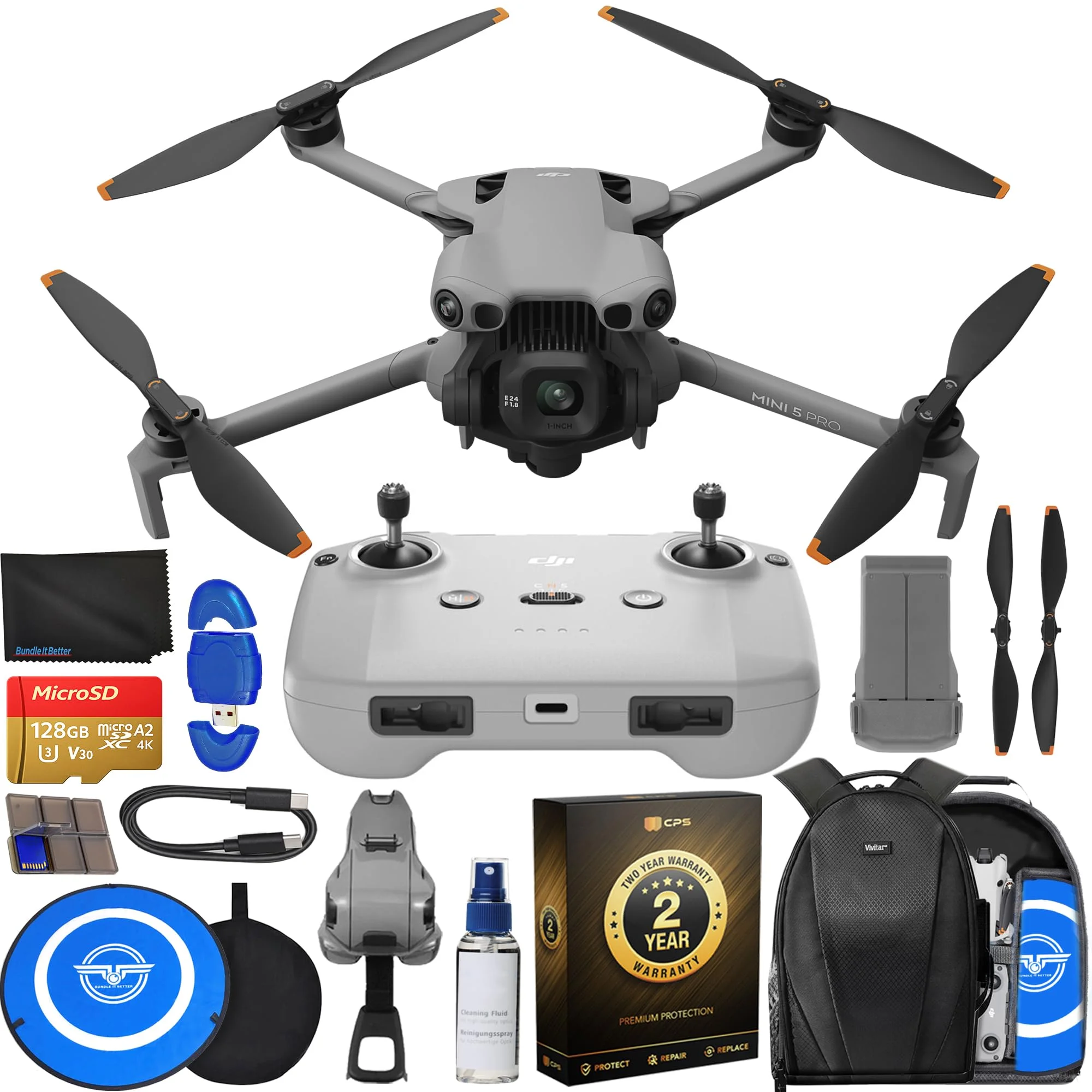 Drone DJI Mini 5 Pro con control remoto RC-N3, cámara 4K y gimbal 225°