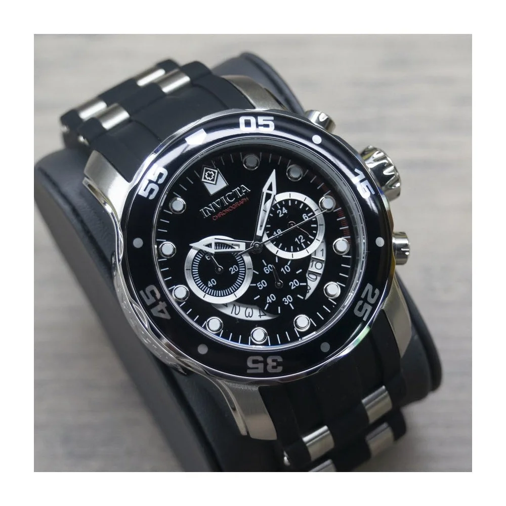 Reloj Cronógrafo De Hombre Invicta 6977 Con Correa De Poliuretano Negro Y Dial De Colección Pro Driver