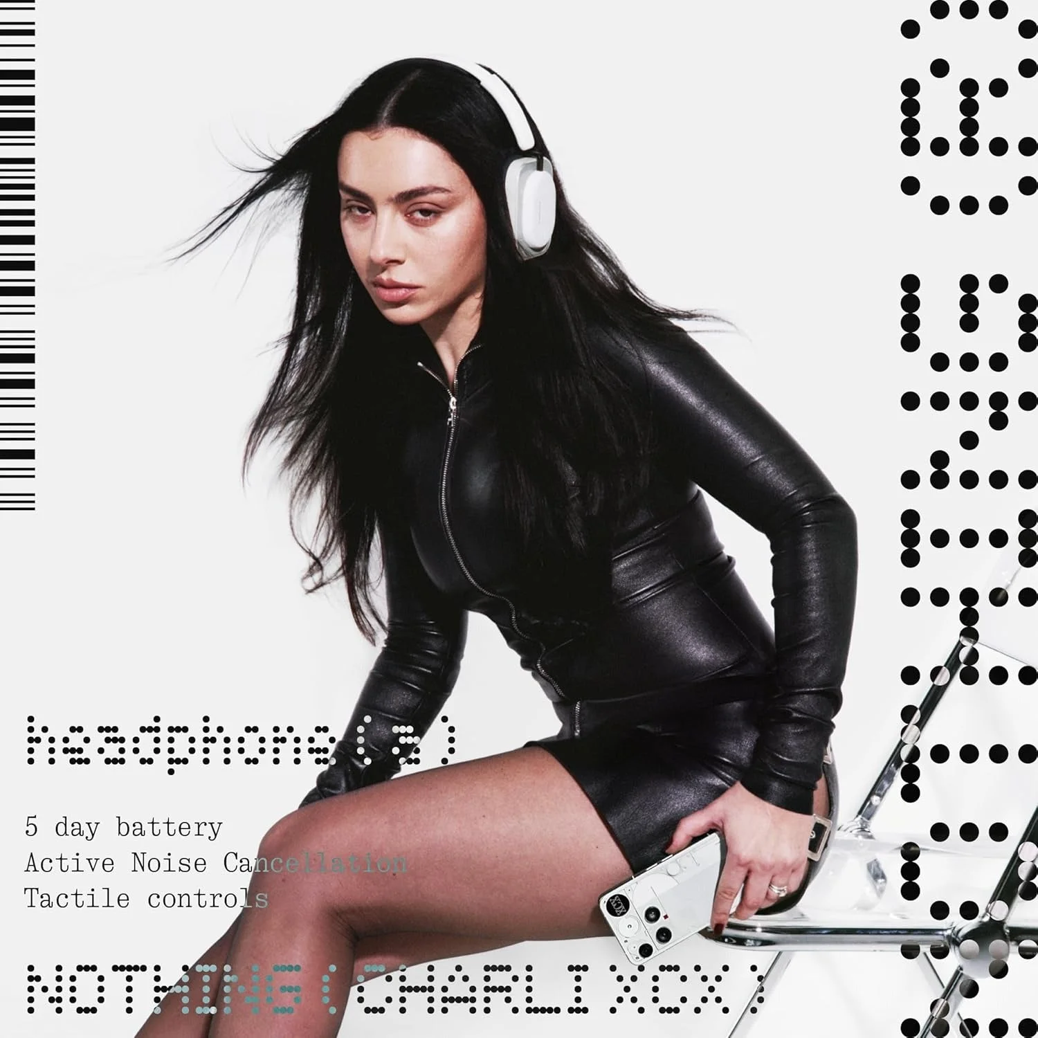 Nothing Headphone (a) 2026 New, Adaptive Active Noise Cancelling Headphones, Wireless Over Ear Bluetooth 5.4 ANC Headset with LDAC Hi-Res, 5 HD Mics Ultra Bass via APP, 135 Hours Playtime, White
