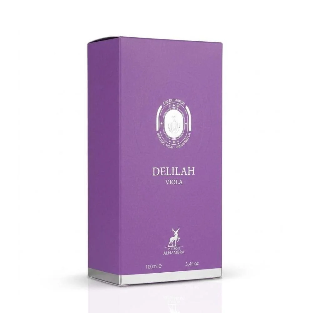 Maison Alhambra Delilah Viola EDP para mujer, perfume floral afrutado, botella de 100 ml. Ideal para todo el día