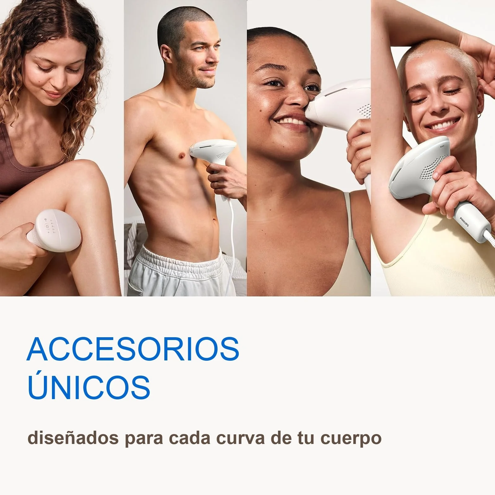 Philips Lumea IPL 9900 Pro - Depiladora IPL SenseIQ con 4 accesorios (BRC344/03)