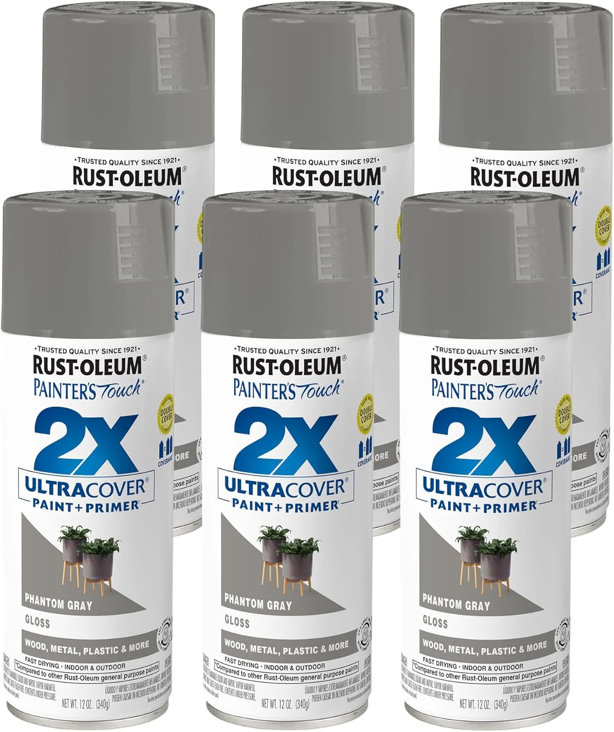 Pintura en spray Rust-Oleum Painter's Touch 2X Ultra Cover gris fantasma